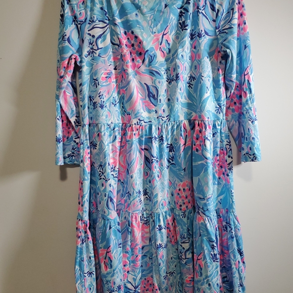 Lilly Pulitzer Blue and Pink Dress Size Women's Small - Picture 10 of 11